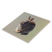 Sitzendes Kaninchen Fliese (Seite)
