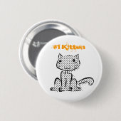 Sitzendes Kätzchen #1 Button (Vorne & Hinten)
