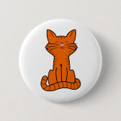 Sitzendes orange Kätzchen Button (Vorderseite)