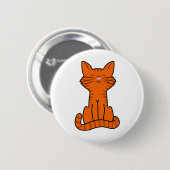 Sitzendes orange Kätzchen Button (Vorne & Hinten)