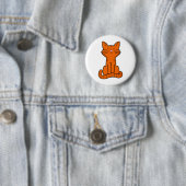 Sitzendes orange Kätzchen Button (Beispiel)