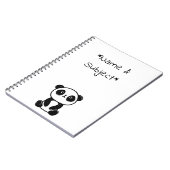 Sitzendes Panda-Bären-Notebook Notizblock (Linke Seite)