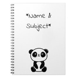 Sitzendes Panda-Bären-Notebook Notizblock