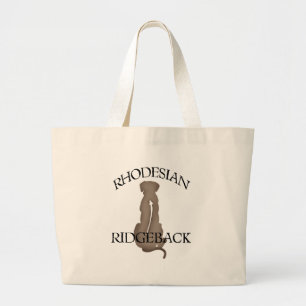 Sitzendes Rhodesian Ridgeback mit Text Jumbo Stoffbeutel