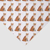 Sitzendes roter Fox-Tier-Seidenpapier Seidenpapier (Ausschnitt)