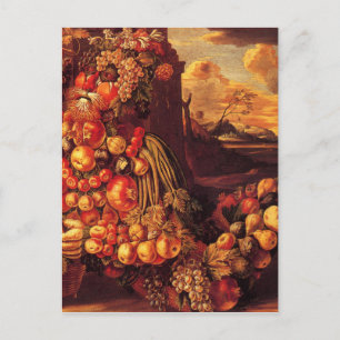Sitzfigur des Sommers von Giuseppe Arcimboldo Postkarte
