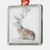 Sitzhirsch 2006 silbernes ornament (Links)