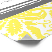 Sitzkarte 12 Tabellen 96 Gelbe Damaskus Poster (Ecke)