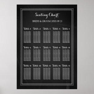 Sitzkarte 15 Tabelle 150 Gästekarte Poster