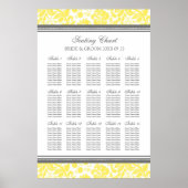 Sitzkarte 15 Tabellen 150 Gelbe Damaskus Poster (Vorne)