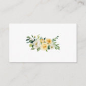 Sitzkarte für gelbe Blumenblätter Begleitkarte (Rückseite)