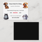 Sitzkarte für Haustiere Visitenkarte (Vorne/Hinten)