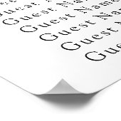 Sitzkarte für Martini-Brautpartys Poster (Ecke)