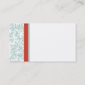 Sitzkarte für Rot- und Blauer Floral Visitenkarte (Rückseite)