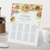 Sitzkarte Sonnenblumen Herbst Florals Sockelschild (In Situ)