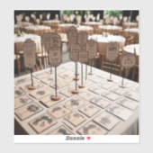 Sitzkarten-Aufkleber für die Zuweisung von Tabelle Aufkleber (Blatt)