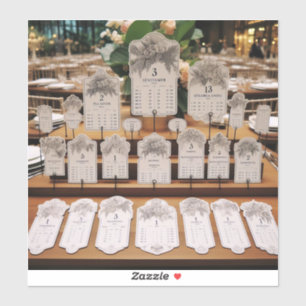 Sitzkarten-Aufkleber für die Zuweisung von Tabelle Aufkleber