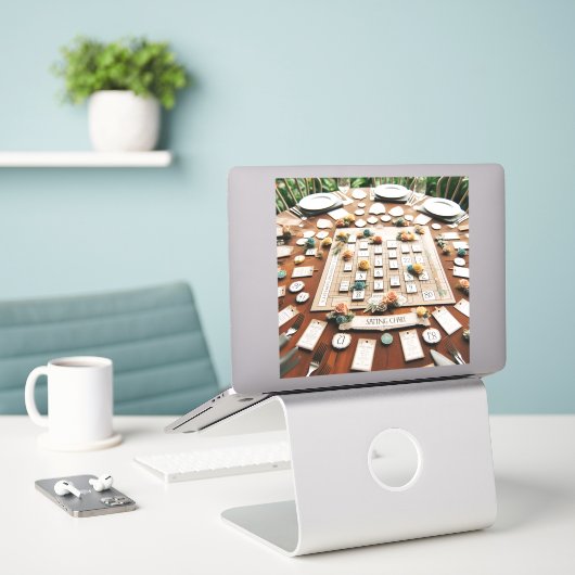 Sitzkarten-Aufkleber für die Zuweisung von Tabelle Aufkleber (Laptop auf Schreibtisch)