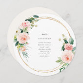 Sitzkarten für den Blush Circle Tischnummer (Vorne/Hinten)