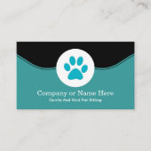 Sitzkarten für Haustiere Visitenkarte (Vorderseite)