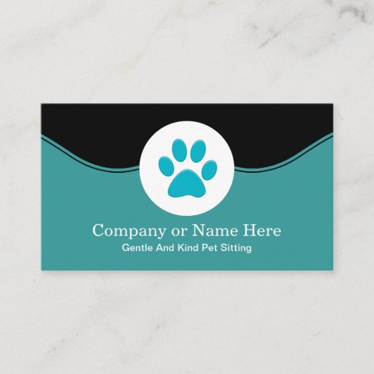 Sitzkarten für Haustiere Visitenkarte (Vorderseite)