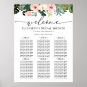 Sitzkarten für tropisches Brautparty Poster (Vorne)