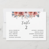 Sitzkarten mit den Namen der Gäste Rosa und Blau (Rückseite)