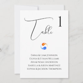 Sitzkarten - Wedding-Twin Flammen-White- Einladung