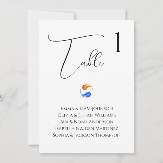 Sitzkarten - Wedding-Twin Flammen-White- Einladung (Vorderseite)