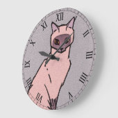Sitzkatze von Julie de Graag Große Wanduhr (Winkel)