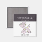 Sitzkissen-Ballonhund-Visitenkarte Magnet (Vorderseite/Rückseite)