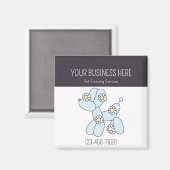 Sitzkissen-Ballonhund-Visitenkarte Magnet (Vorderseite/Rückseite)