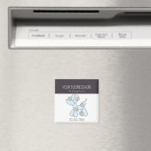 Sitzkissen-Ballonhund-Visitenkarte Magnet (In Situ (Geschirrspüler))