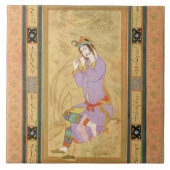 Sitzmädchen, das ihr Haar in ringlets, von t Fliese (Vorderseite)