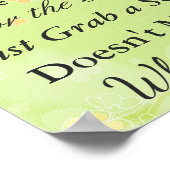 Sitzplakat für Hochzeiten, Blumengrün Poster (Ecke)