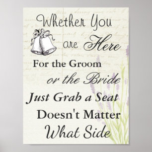 Sitzplakat für Hochzeiten, Vintages Blumenthema Poster