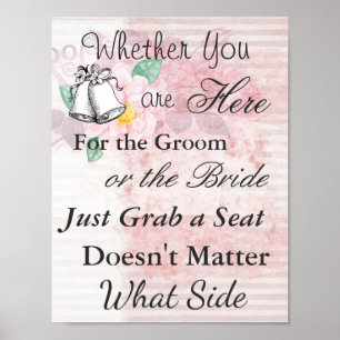 Sitzplakat für Hochzeiten, Vintages Blumenthema Poster