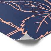 Sitzplan 6 Tische Blauer Korallen Poster (Ecke)