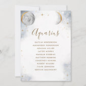 Sitzplan Celestial Table Name mit Gastnamen (Vorderseite)