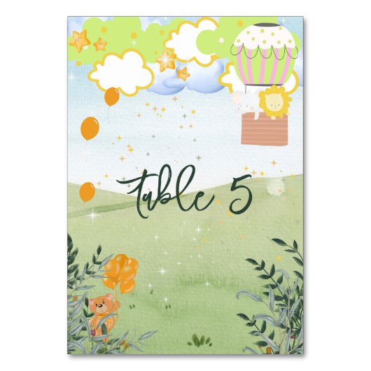 Sitzplan Das Abenteuer fängt neutrales Geschlecht Tischnummer (Vorderseite)