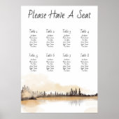 Sitzplan für 8 Tabellen - Plakatdruck Poster (Vorne)