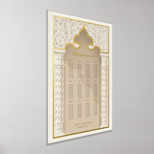 Sitzplan für die Islamische Nikah-Hochzeit Foliendrucke (Ablage )