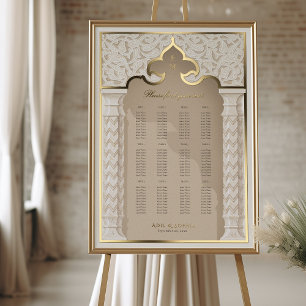 Sitzplan für die Islamische Nikah-Hochzeit Foliendrucke