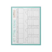 Sitzplan für Haustiere Notizblock (Rotiert)