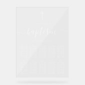 Sitzplan für Jungen oder Mädchen Acrylschild (Vorderseite)