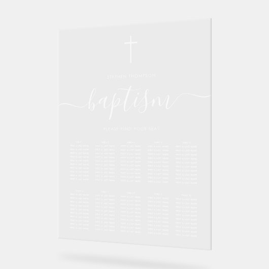 Sitzplan für Jungen oder Mädchen Acrylschild (Winkel)