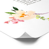 Sitzplan für Willow und Floral Hochzeiten Poster (Ecke)