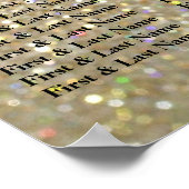 Sitzplan - Gold Glit Fab Poster (Ecke)