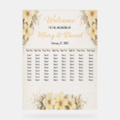 Sitzplan Golden Bloom Acrylschild (Vorderseite)