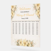 Sitzplan Golden Bloom Acrylschild (Winkel)